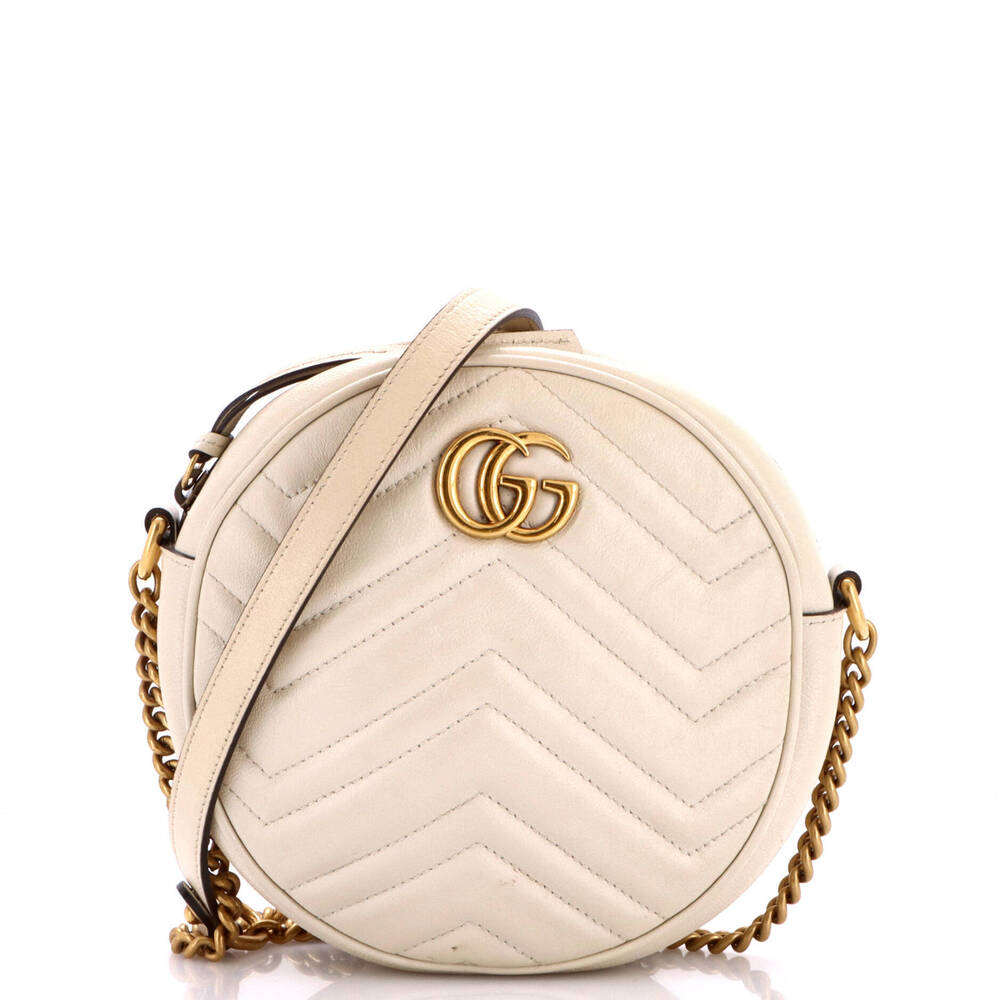 Gucci Mini GG Marmont Round Shoulder Bag